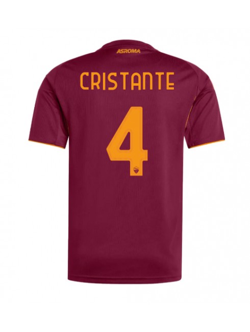 AS Roma Bryan Cristante #4 Replika Hemmakläder 2025-26 Kortärmad AS Roma Bryan Cristante #4 Replika Hemmakläder 2025-26 Kortärmad